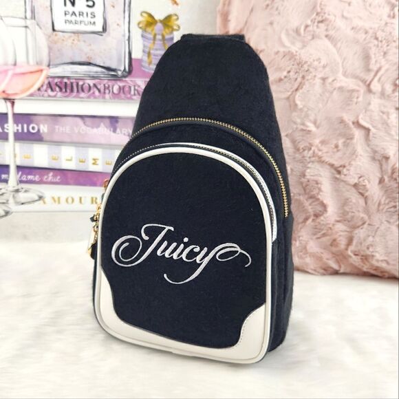 {Juicy Couture} Liquorice Raising Star Sling Bag - Picture 1 of 9